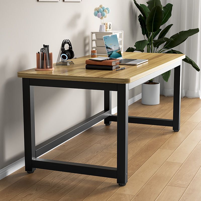 Computer Desk with Thickened Steel Frame, Stable and Non-Wobbling, Simple Home Study Desk, Rental House Study Table, Steel-Wood Board Workbench Computer Desk with Thickened Steel Frame, Stable and Non-Wobbling, Simple Home Study Desk, Rental House Study Table, Steel-Wood Board Workbench