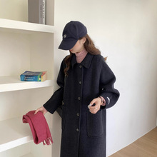 2025秋冬新款双面羊绒大衣女中长款赫本风高端简约羊毛呢大衣外套