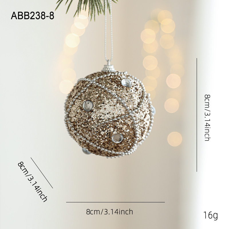 Nueva espuma de Navidad champagne colgante de sexo opuesto polvo brillante polvo adhesivo árbol de Navidad colgante decoración de colgante