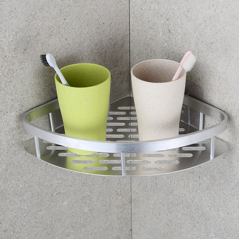 Baño ventosa tipo pared multicapa triangular inodoro esquina pared colgante impermeable sin agujeros almacenar estante de baño