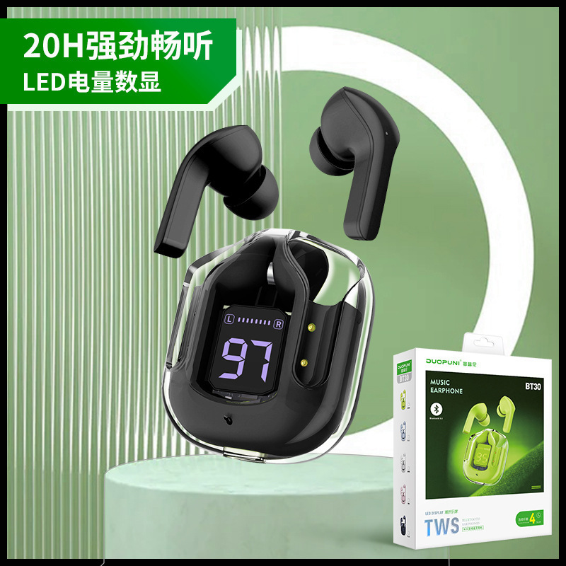 auriculares bluetooth transparentes de primera generación reducción de ruido juego deportivo inalámbrico verdadero de larga duración Android auriculares bluetooth de baja latencia