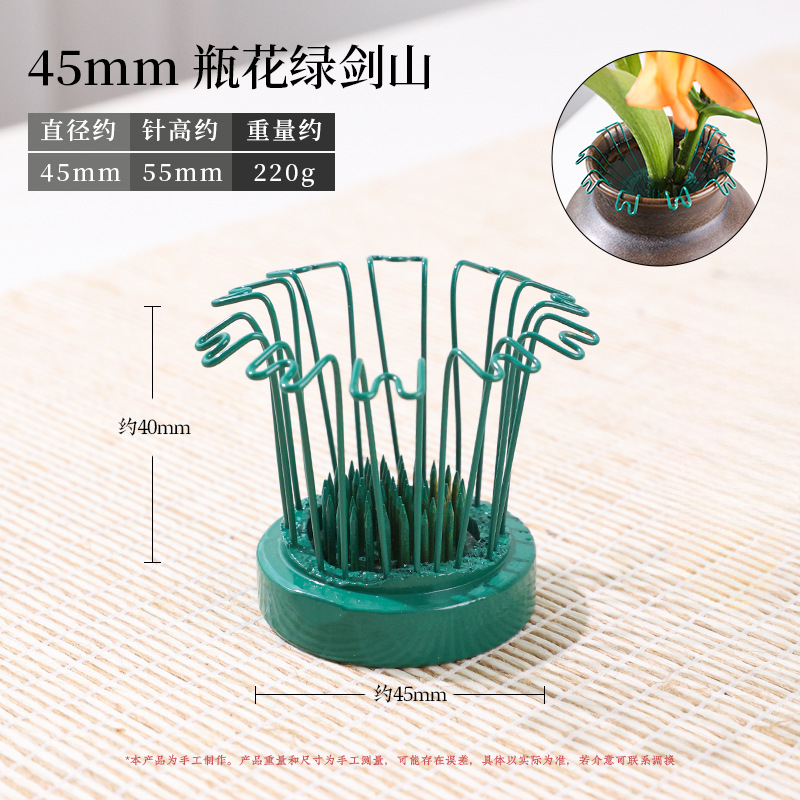 Arreglo floral Jianshan Aguja de cobre Acero inoxidable Estilo chino Estilo japonés Aguja Herramienta de montaña Arreglo floral fijo Herramienta de artefacto