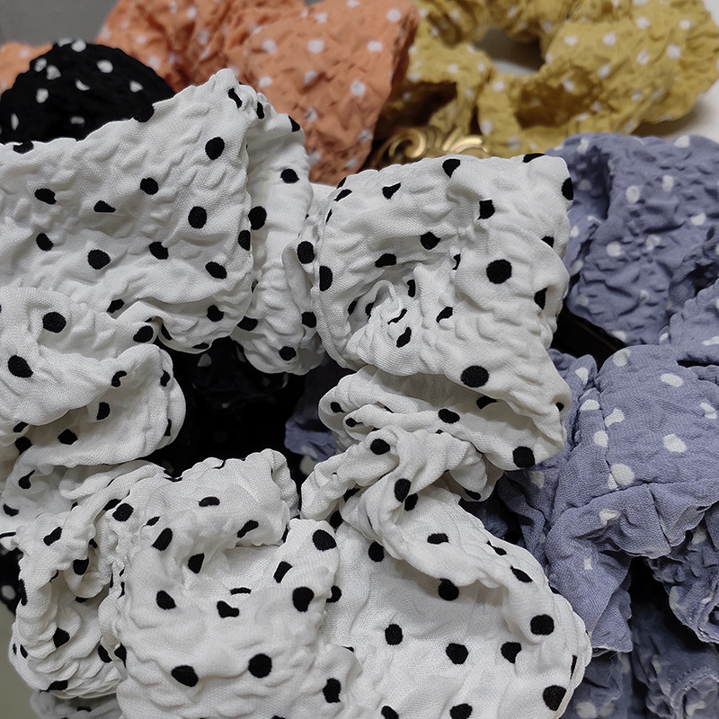 Fashion Fabric Polka Dots Cloth Hair Scrunchies Wholesale display picture 7