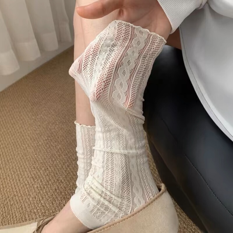 Summer thin socks women's pile socks ballet wind foot leg socks miu twist calf socks wholesale