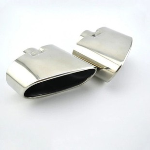 Pair 304 Stainless Steel Chrome Exhaust Pipe Muffler Tail Throat for 07-09 Bmw X5 E70