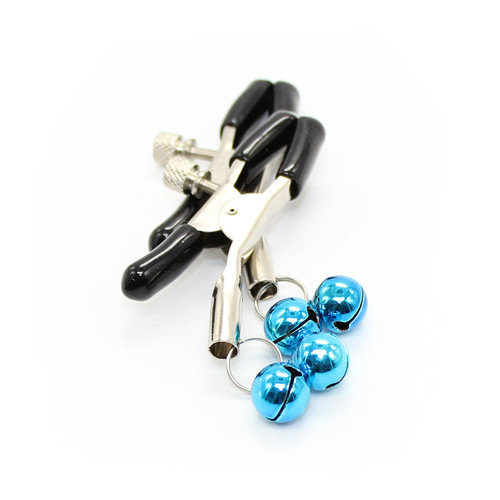 Sexy SM restraint breast clamp female appliance double bell metal breast enhancement teasing breast passionate adult products