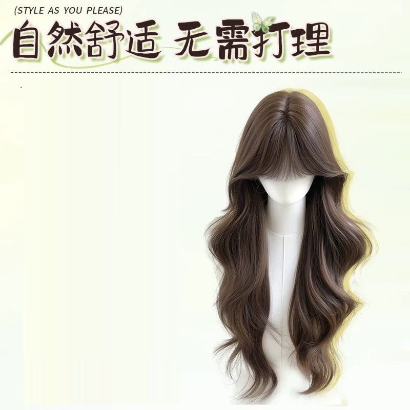 Vollkopf-Wig Coco Breeze für Damen mit natürlicher Kopfhaut, voluminösen Pony, großen Wellen und langen Locken