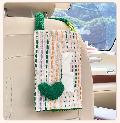 Car tissue box/set Cute Color Love Net Red High - green