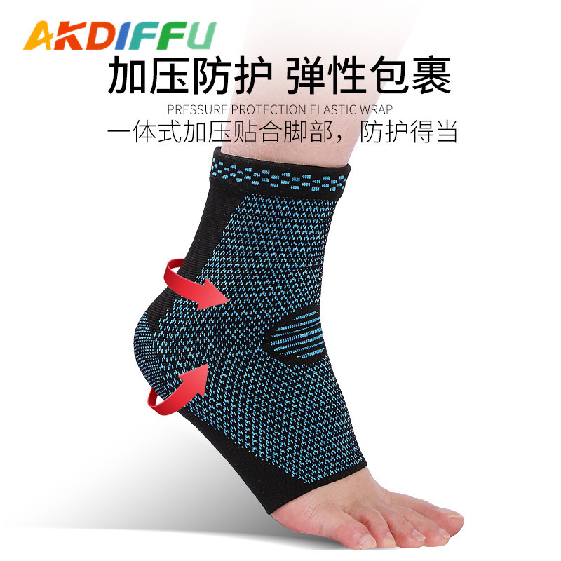 Equipo de protección transfronterizo protección del tobillo de punto de nylon soporte de compresión protección del tobillo anti-Esguince protección del tobillo baloncesto equitación protección del tobillo hombres