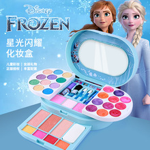 迪士尼儿童化妆品套装艾莎公主彩妆盒小女孩冰雪奇缘玩具生日礼物