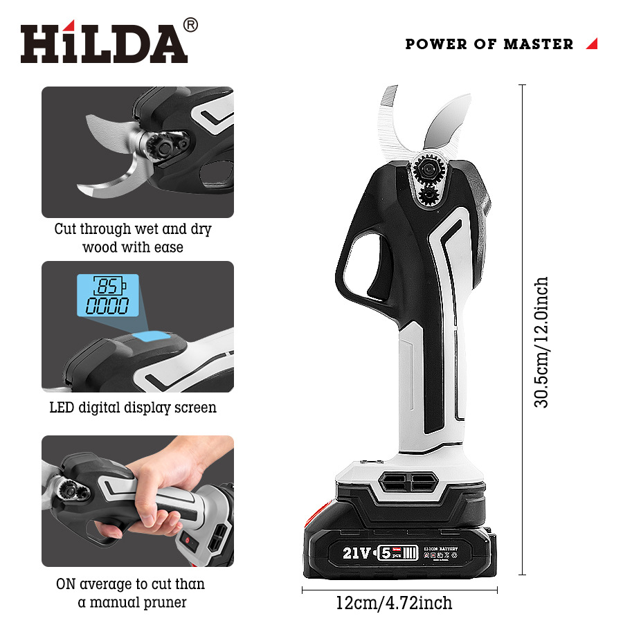 Tijeras eléctricas de batería de litio, portátiles recargables, podas domésticas, ramas, árboles frutales, tijeras de jardinería, tijeras de podar, cuchillos y ramas