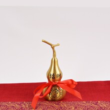 黄铜龙头铜葫芦开口铜葫芦家居玄关八卦铜葫芦铜器礼品摆件