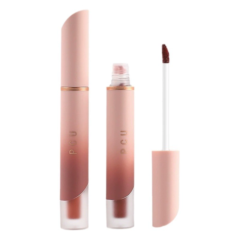 Крем-блеск для губ PCU с эффектом матового вельвета, отбеливающий губы, не оставляет следов на чашке, стойкий, не выцветает, оптом от производителя.