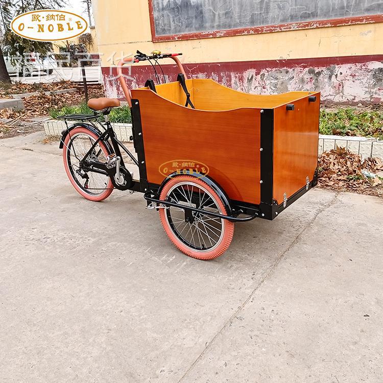 Cargo Bike Retro Family Bicycle Pet Cargo Reverse-Tricycle with Electric Power