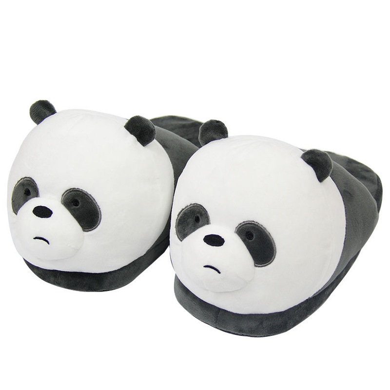 Cartoon stereo panda moon slippers polar bear home warm men and women plush winter cotton slippers home wholesale