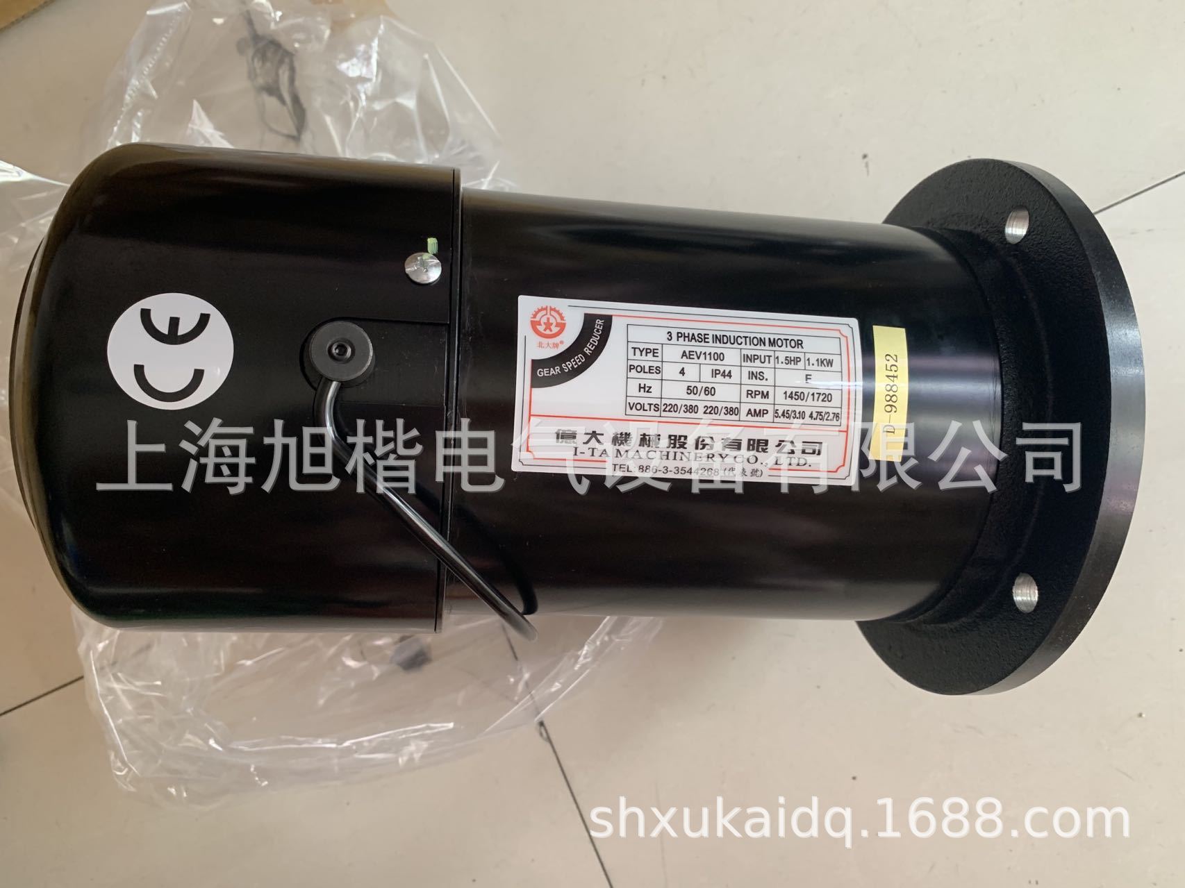 億大机械股份有限公司电机ATC换刀马达1.5HP AEV1100 1.10KW