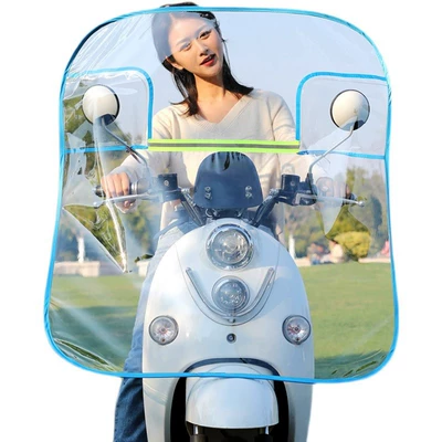 Electric Vehicle Windshield Universal: Motorcycle front windshield - big-flying-saucer-bluepocket