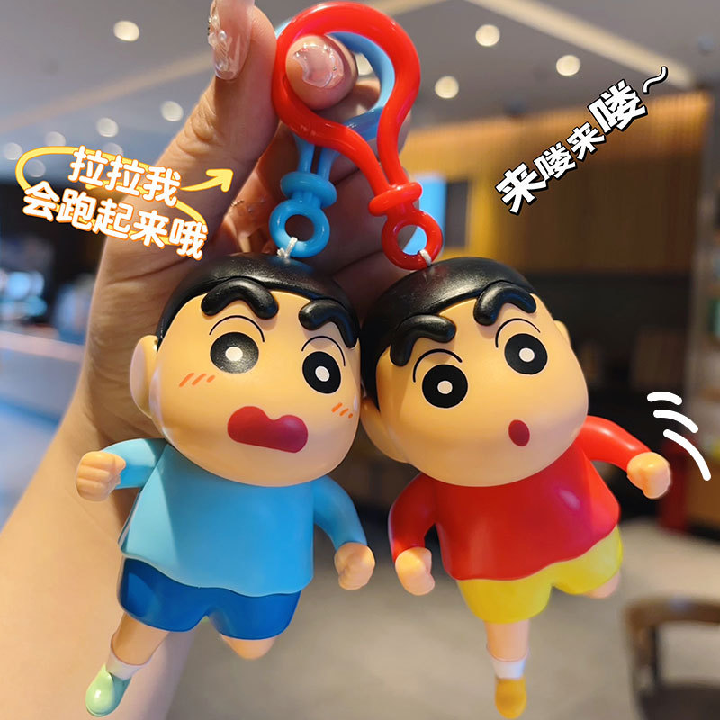 Genuine crayons, wind-up cute toy, backpack accessory, anti-stress