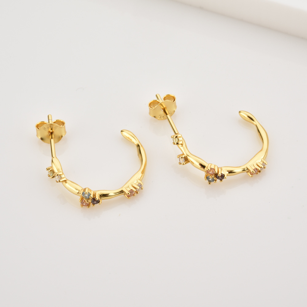 5g Weight 0.05µm-0.08µm Gold Plating Thickness Electroplating Gold Plating Process 925 Sterling Silver Ear Needle Material 18K Real Gold Plated Plating Material Zircon Inlay Material Hoop Earrings, Drop Earrings, Ear Studs Classification Necklace + Jewelry Quantity Daily Occasion 925 Sterling Silver Material Geometric Pattern Women's Gender Simple Style Style Plating Craft Necklace + Jewelry 925 Sterling Silver Geometric Hoop Earrings Drop Earrings Ear Studs 13