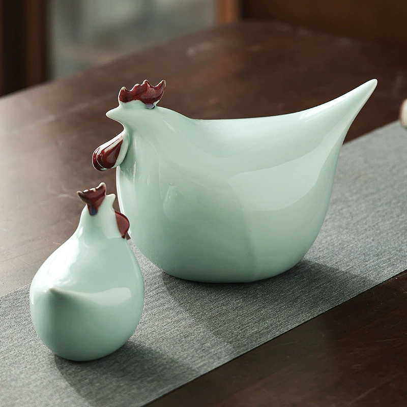 Оригинальный фарфор Kezhuang мать и курица Jingdezhen фарфоровые куриные украшения зодиак курица керамические украшения керамическая курица