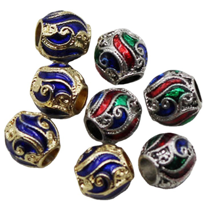 Factory Direct Sale of Golden Scenery Thai Blue Barrel Beads…