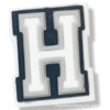 Black and white letter H