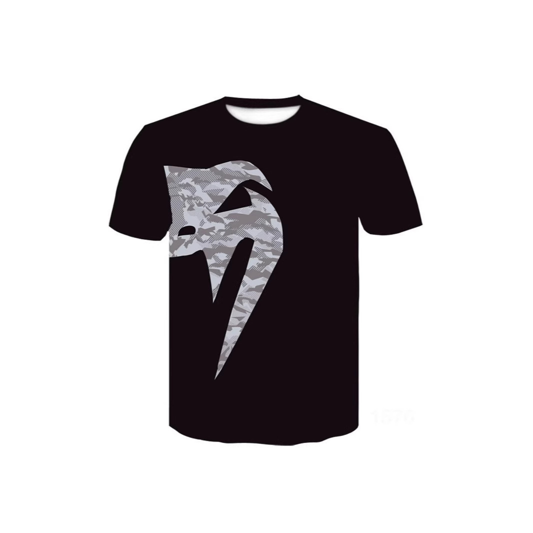 Amazon men's T-shirt 3D digital printing fashion casual round neck short sleeve T-shirt