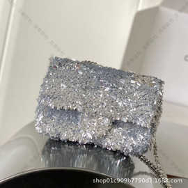 流苏亮片晚宴包小香风链条包女士单肩包斜挎包女包高级感精致夏季