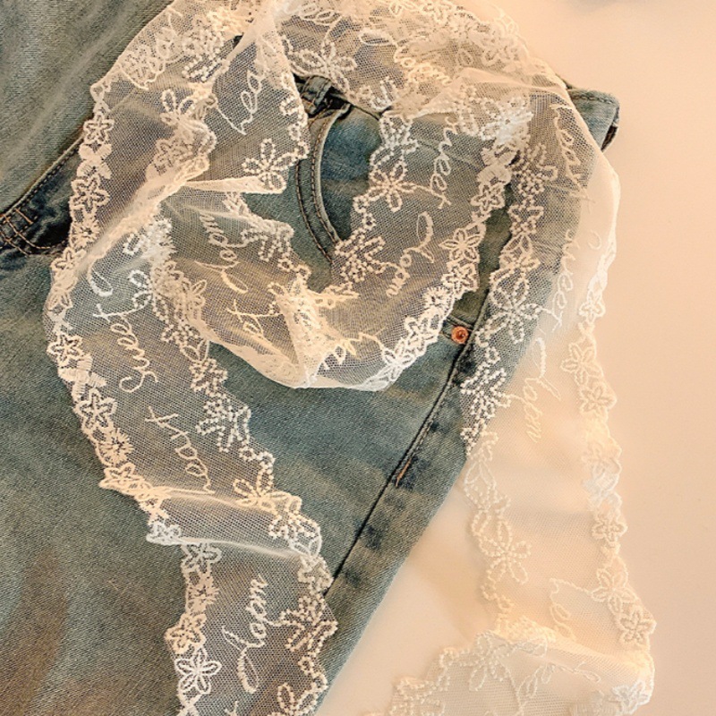 Langer Halsschal mit Spitzenbesatz für Damen, High-End-Gefühl, 2025 Neues dekoratives Haarband für Frühling und Sommer_voghion.com