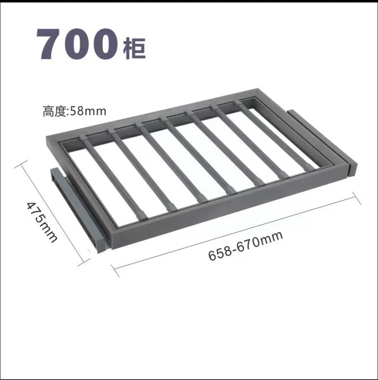 Perchero multifuncional extraíble para pantalones para armario, cesta extraíble retráctil con amortiguador para almacenamiento y pinzas para pantalones.