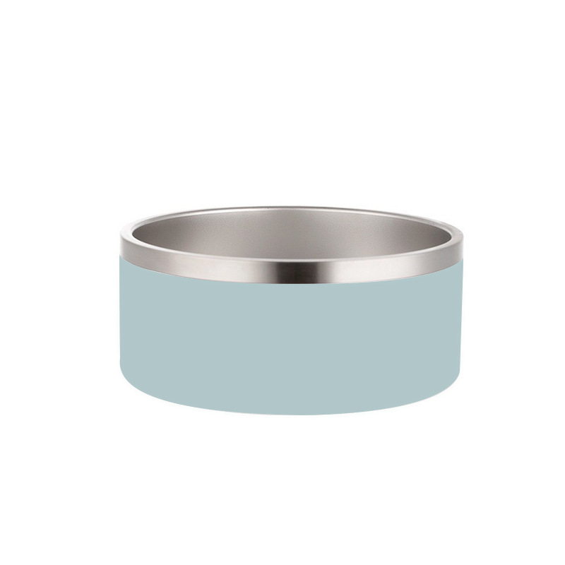 Acero inoxidable antideslizante redondo para perros tazón de gran calibre para mascotas antideslizante desgaste para mascotas alimentación al por mayor en stock