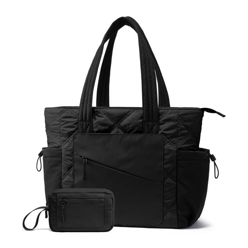 Cross-Border New Product Women's Shoulder Bag Puffer Bag Two-Piece Handbag Travel Shopping Beach Fitness Bag Tote Bag