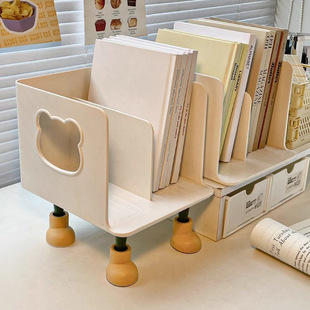 Creative Desktop Bookend Layered Book Shelf Office Sundry Folder Storage Rack Student Dormitory Storage Rack
