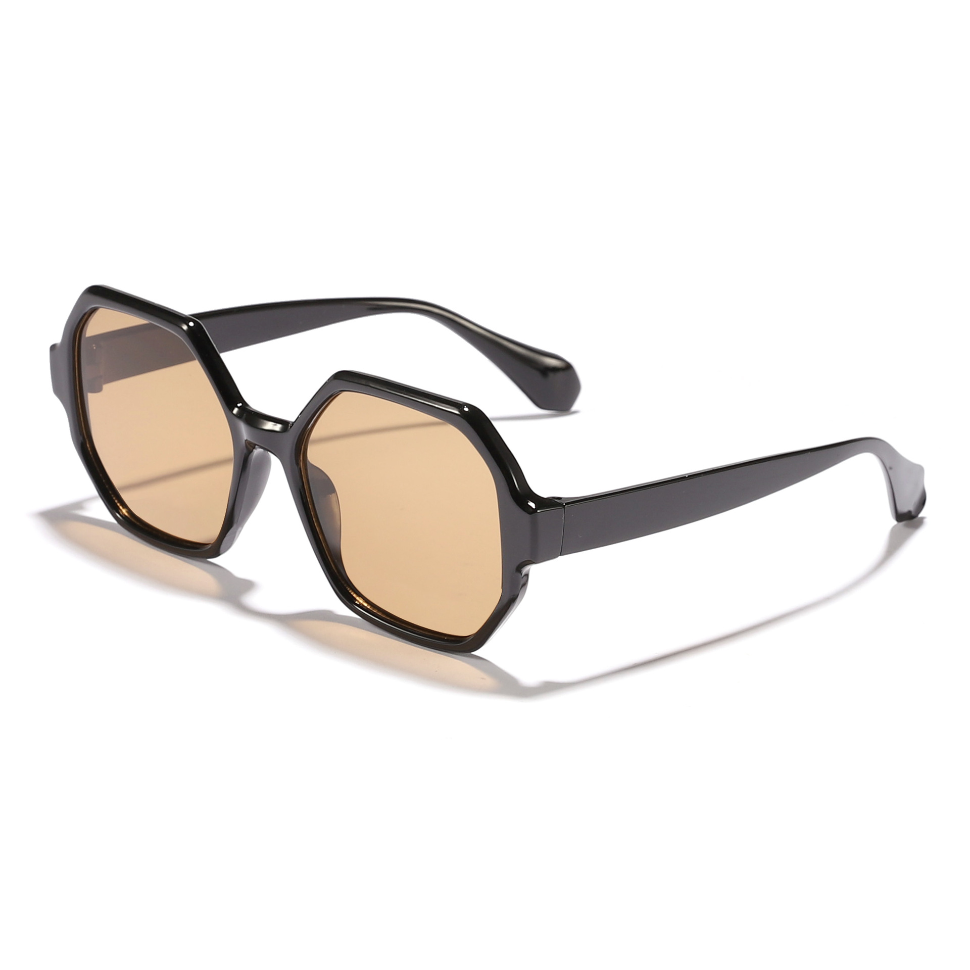 2024 moda europea y americana nuevas gafas de sol poligonales hombres y mujeres retro todo-fósforo viento ins gafas anti-azul