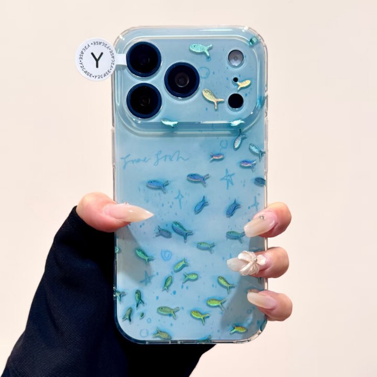 Popular Model Suitable for Apple iPhone 17 Pro Max, Gold Fish Pattern, High-End 16 Pro, Korean Style Ins 14 Phone Case Popular Model Suitable for Apple iPhone 17 Pro Max, Gold Fish Pattern, High-End 16 Pro, Korean Style Ins 14 Phone Case