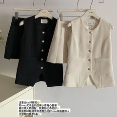 Xiaoxiangfeng 富の娘スーツノースリーブベスト A ラインプリーツスカートスーツ女性の夏のファッション