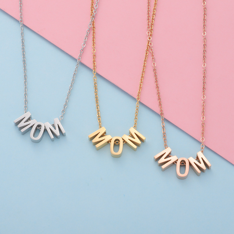 Fashion Letter Stainless Steel Plating Pendant Necklace 1 Piece