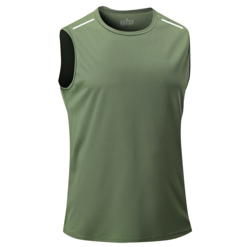 Ocode T-shirt fitness clothes men ice silk quick-dry backless top sports sleeveless backless quick-dry mesh breathable