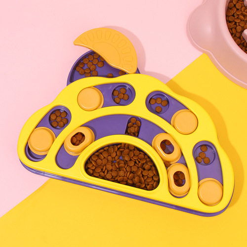 Amazon's new pet feeder cat bowl dog slow food toy dog ​​plate training foraging fun pet food utensils