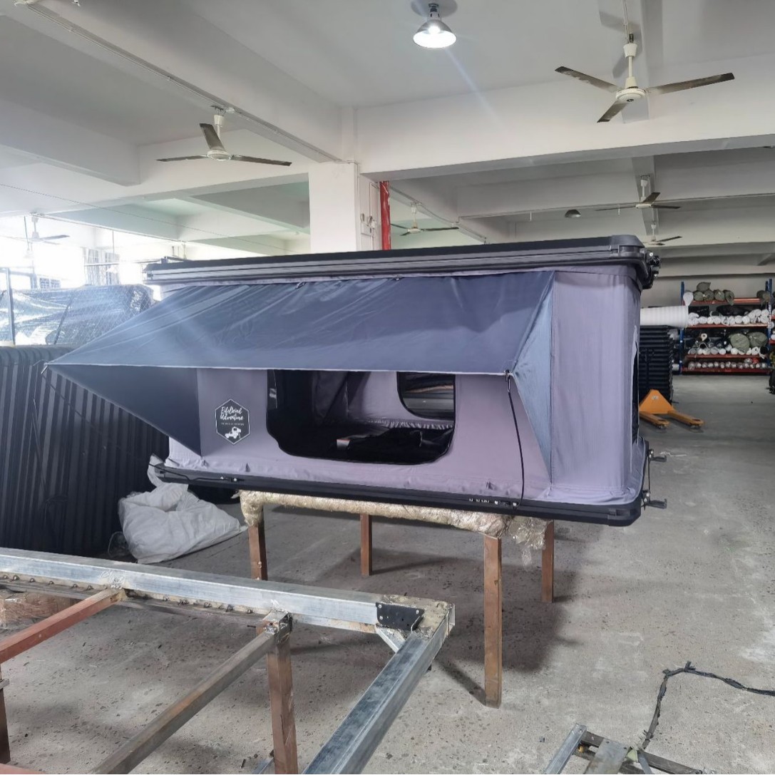 Tipo de elevación de aleación de aluminio tipo de carpa de techo de SUV, autocaravana de acampamiento rápido, protección solar a prueba de lluvia, carpa de carro plegable