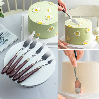 cream Integrated Stainless steel Scraper baking Cake Decorating knife Snowflake Specifications tool