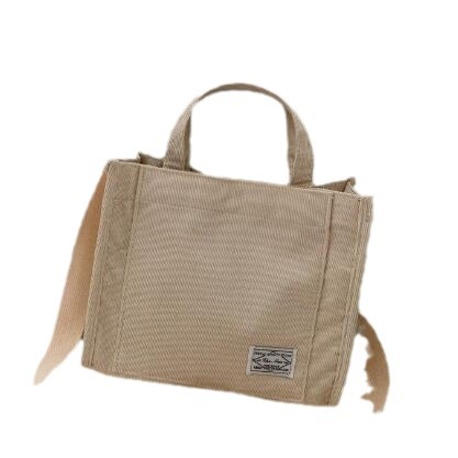 Bolso de mujer de pana, pequeño y cuadrado, estilo coreano (2023)