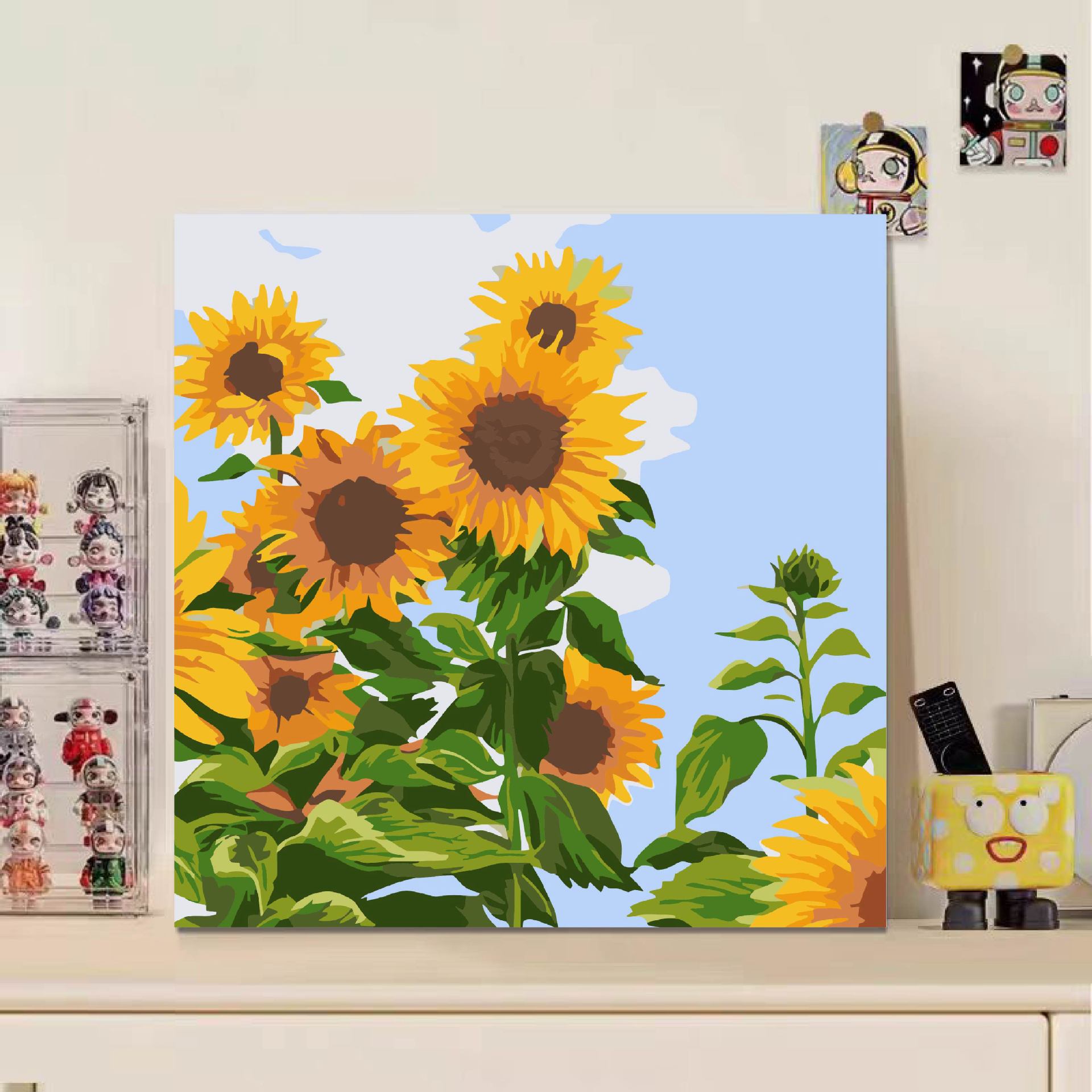 Niños didiy pintura digital acrílico relleno de pintura de dibujos animados pintura de pintura a mano 20 * 20