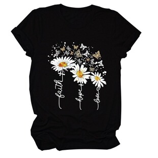 Love Daisy �����r��ӡ��Ůʽ T������A�IŮʿ���·��b