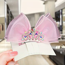 C 19503 Crown Princess Bow Hair Clip �����ʹڰl�A