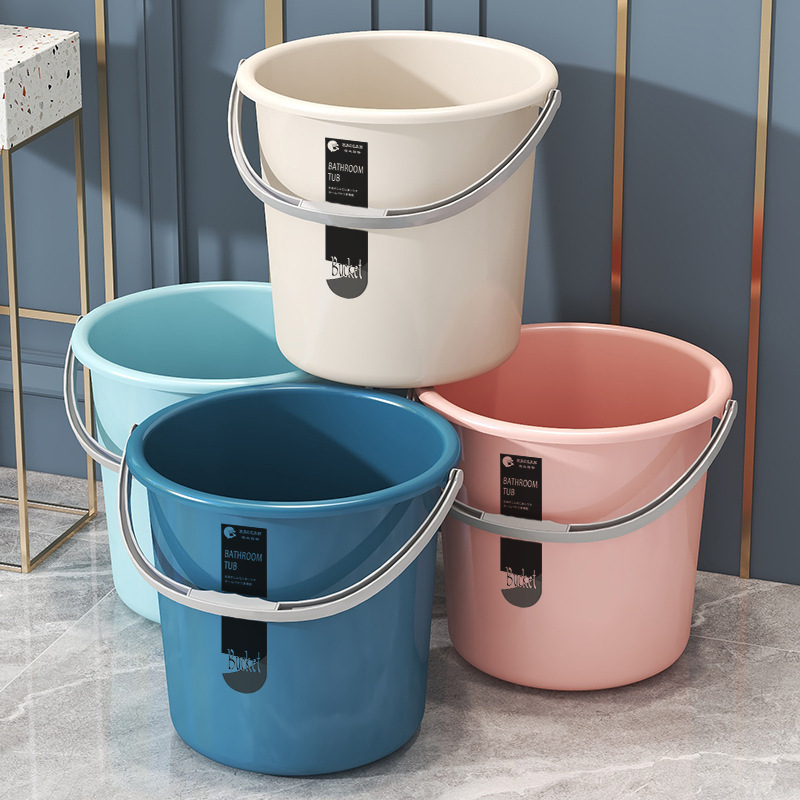 Thickened Laundry Bucket with Lid Household Plastic Bucket Student Dormitory Bath Bucket Large Size Water Storage Bucket Wholesale Bucket suit