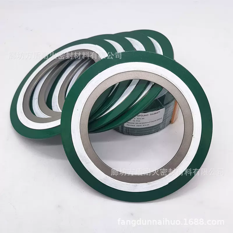 金属缠绕垫片304不锈钢缠绕店铺金属石墨垫片高压内外环密封垫片
