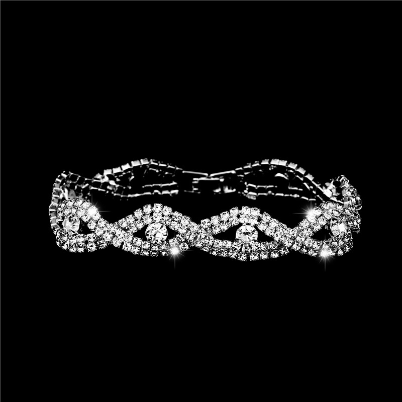 Mode Fleur Le Cuivre Incruster Zircon Femmes Bracelets Des Boucles D'oreilles Collier display picture 4