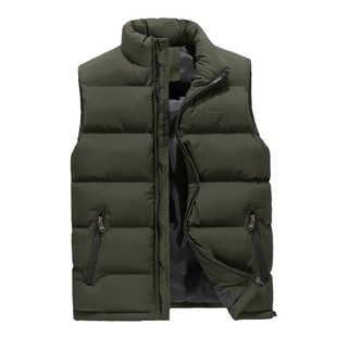 2024 Cross-Border Casual Vest Men's Vest Men's Autumn and Winter Warm Cotton Vest Amazon Fba Manufacturer Supply