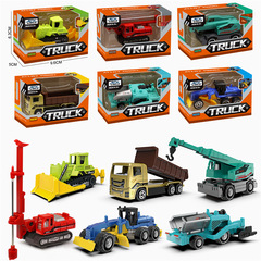 1:64 6 New Alloy Engineering Trucks Drilling Rig Single Opening Box Twist Egg Machine Toy Model Cake Stand